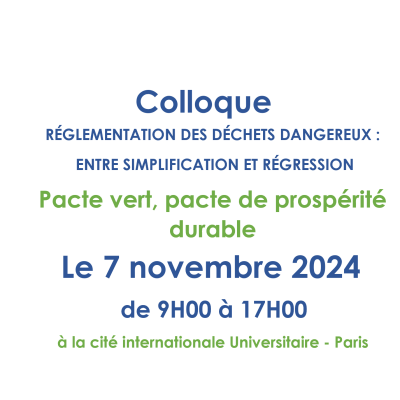 Colloque SYPRED 7/11/2024 Pacte vert, pacte de prospérité durable