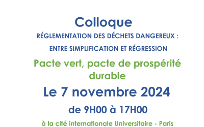 Colloque SYPRED 7/11/2024 Pacte vert, pacte de prospérité durable
